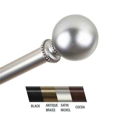 Central Design Central Design 4883-665 Julian 0.81 in. Curtain Rod; 66-120 in. - Satin Nickel 4883-665